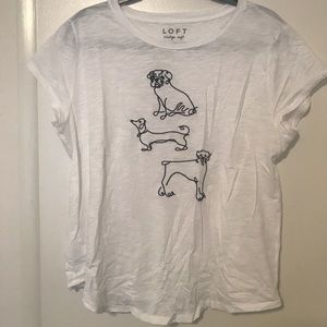 Loft dog embroidery tee